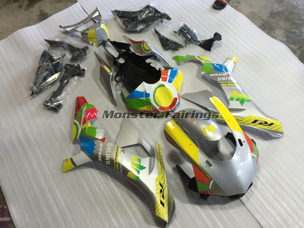 Silver ABS fairings for Yamaha R1 2015 - 2019 - premium OEM fit kit by Monster Fairings