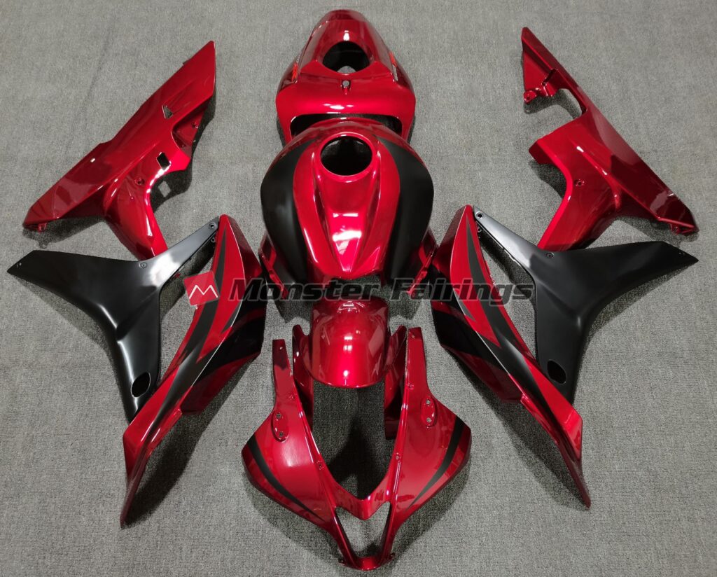 Honda CBR600RR 2007 - 2008 Deep Red OEM Style ABS fairings - custom motorcycle bodywork kit by Monster Fairings