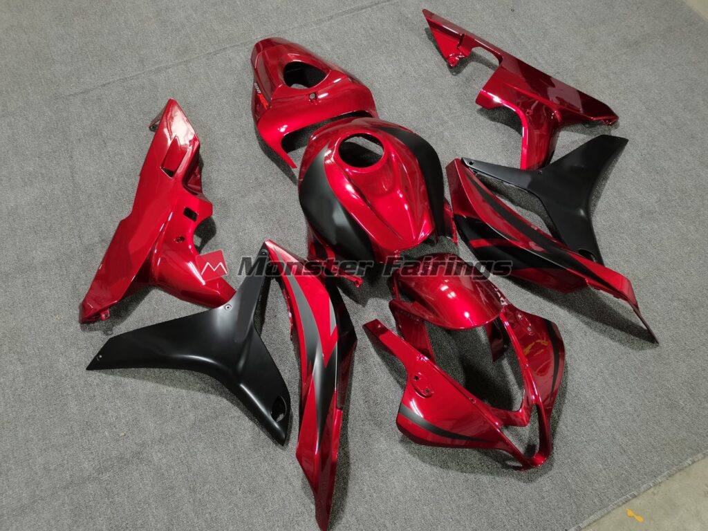 Honda CBR600RR custom ABS fairings 2007 - 2008 in Deep Red OEM Style - durable replacement kit, Monster Fairings