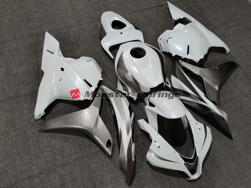Gloss White & Gray ABS fairings for Honda CBR600RR 2009 - 2012 - premium OEM fit kit by Monster Fairings