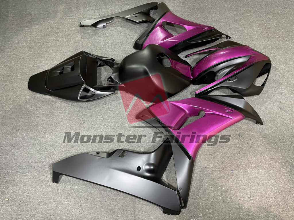 Honda CBR1000RR custom ABS fairings 2006 - 2007 in Matte Black & Pink - durable replacement kit, Monster Fairings
