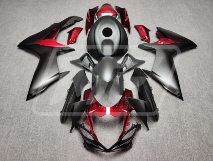 Suzuki GSXR 600-750 2011-2025 Gloss Deep Red & Matte Black ABS Fairings | Monster Fairings