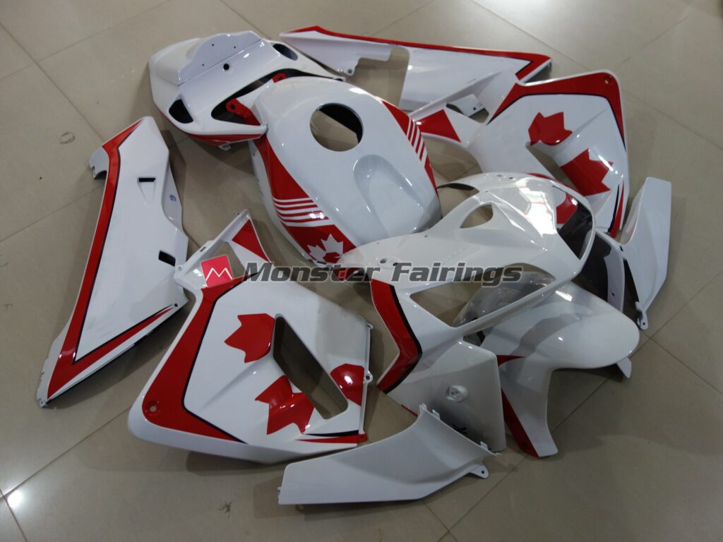Gloss White Canada ABS fairings for Honda CBR600RR 2005 - 2006 - premium OEM fit kit by Monster Fairings