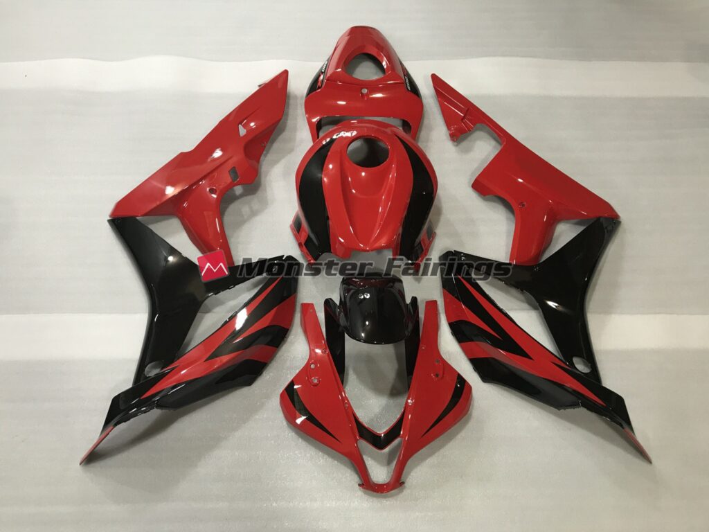 Honda CBR600RR 2007 - 2008 Metallic Red OEM Style ABS fairings - custom motorcycle bodywork kit by Monster Fairings