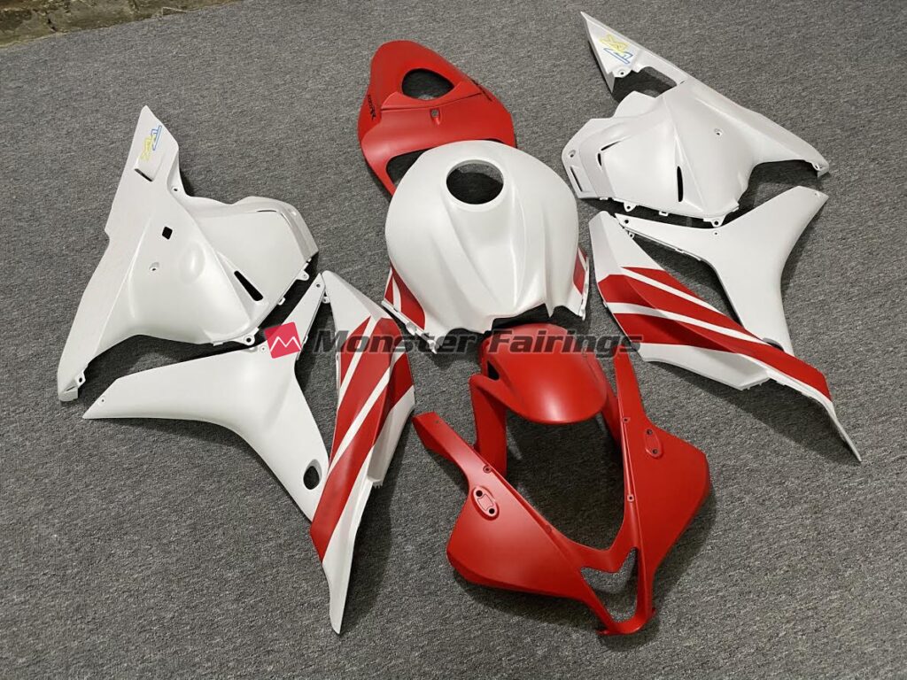 Matte Red & White ABS fairings for Honda CBR600RR 2009 - 2012 - premium OEM fit kit by Monster Fairings