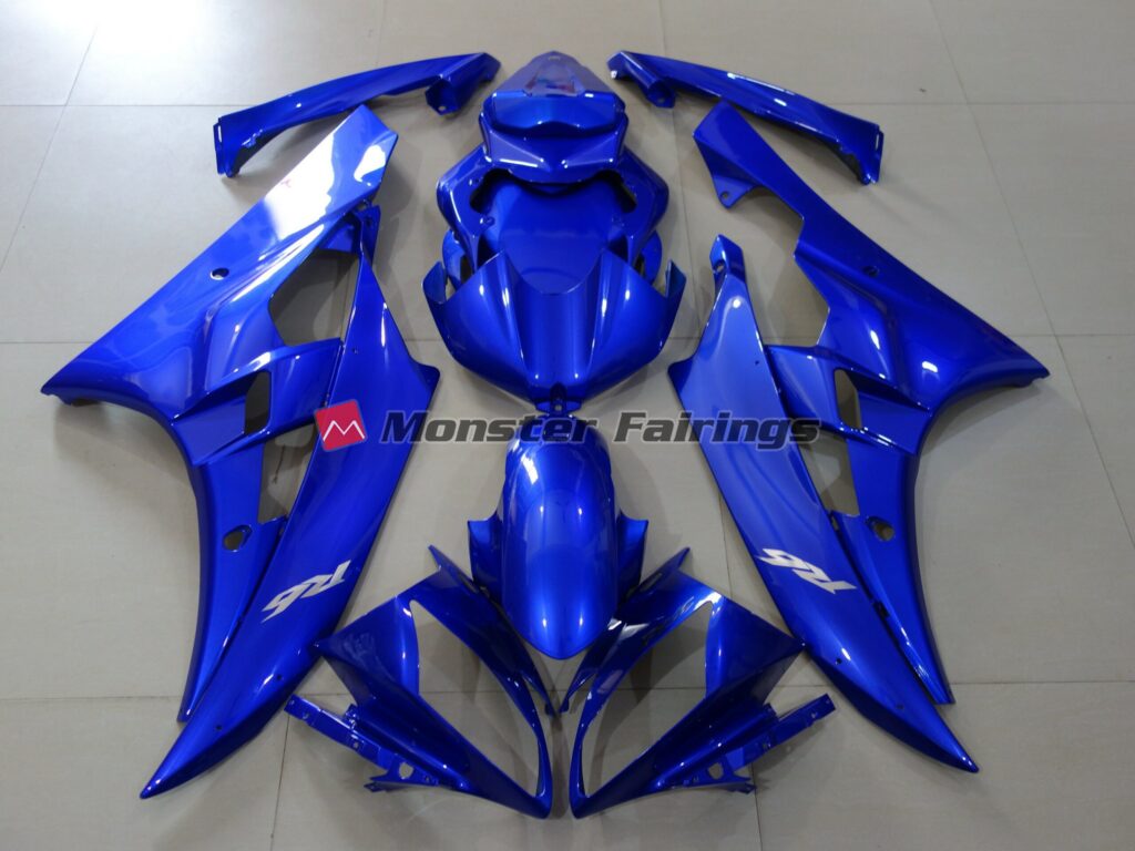 Yamaha R6 2006 - 2007 Full Gloss Blue ABS fairings - custom motorcycle bodywork kit by Monster Fairings