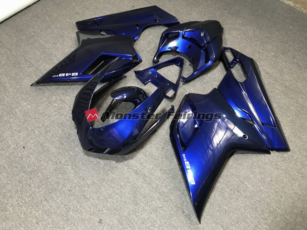 Gloss Deep Blue ABS fairings for Ducati 848 1098 1198 2007 - 2012 - premium OEM fit kit by Monster Fairings
