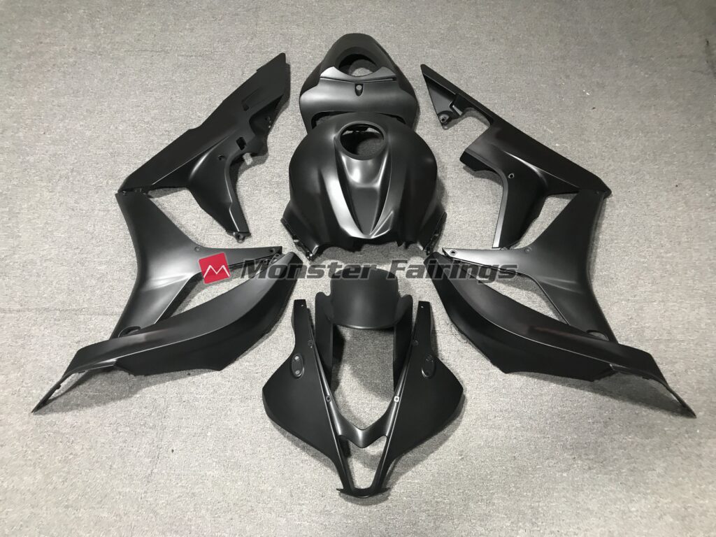Honda CBR600RR 2007 - 2008 Matte Black ABS fairings - custom motorcycle bodywork kit by Monster Fairings