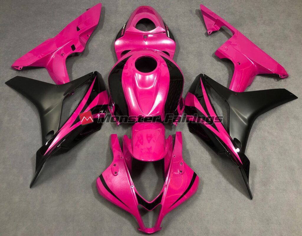 Honda CBR600RR 2007 - 2008 Pearl Pink OEM Style ABS fairings - custom motorcycle bodywork kit by Monster Fairings