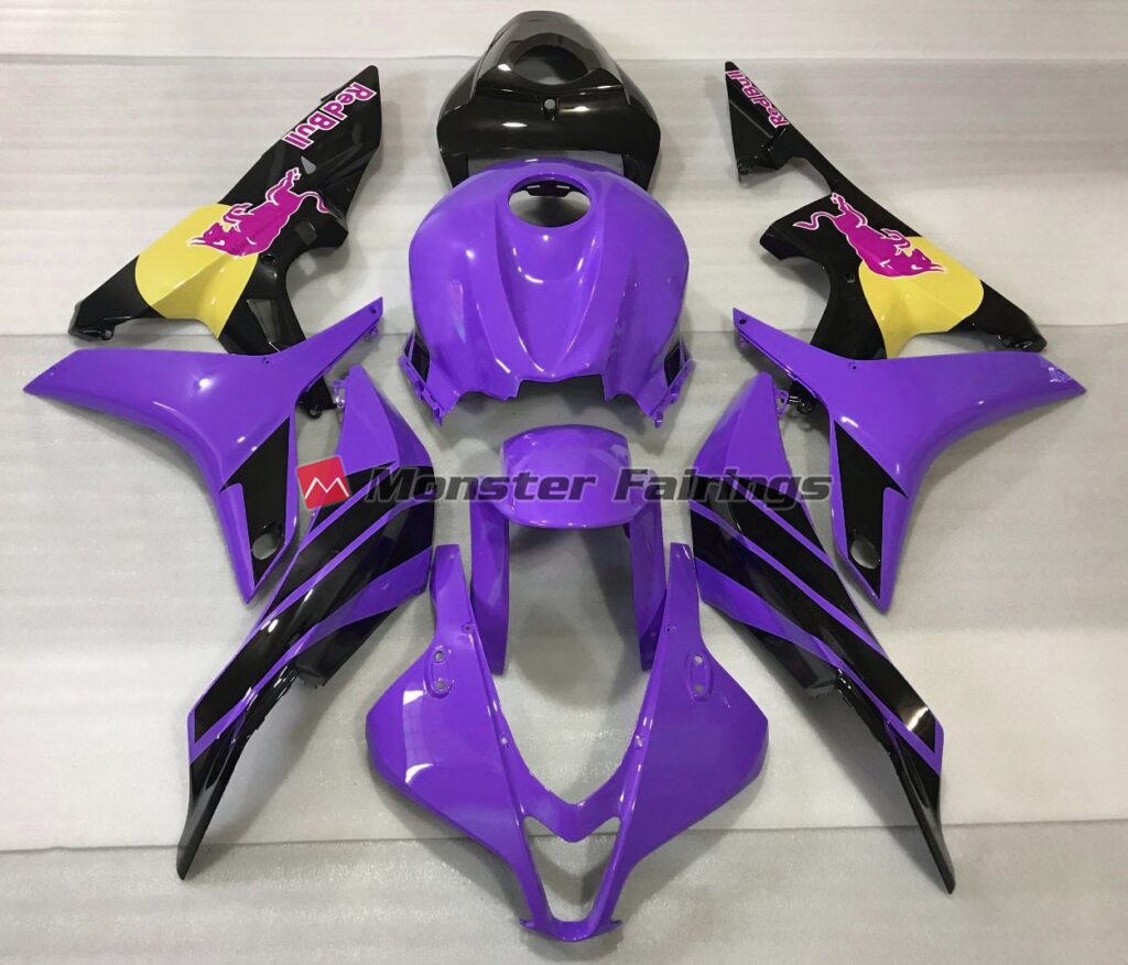 Honda CBR600RR 2007 - 2008 Purple Pink Bull ABS fairings - custom motorcycle bodywork kit by Monster Fairings