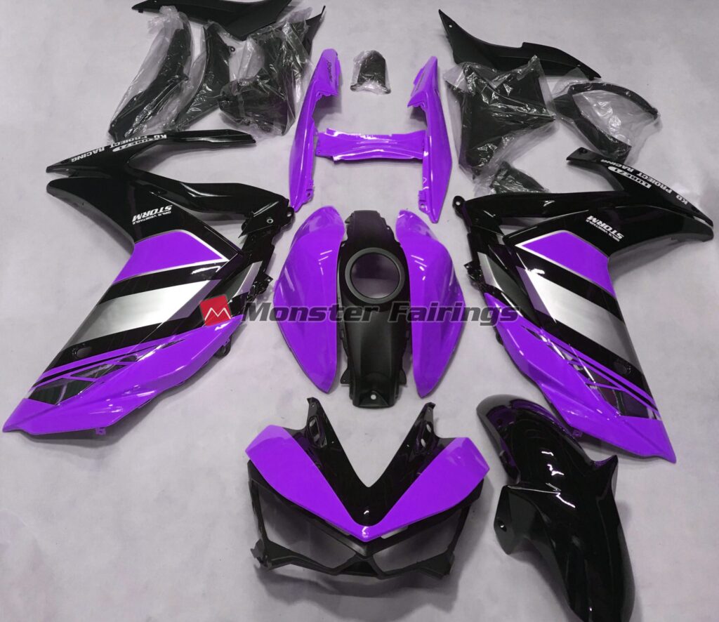 Yamaha R3 2014 - 2018 Purple Yamalube ABS fairings - custom motorcycle bodywork kit by Monster Fairings