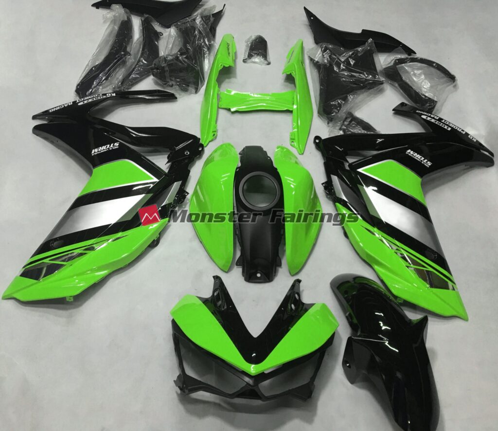 Yamaha R3 2014 - 2018 Bright Green Yamalube ABS fairings - custom motorcycle bodywork kit by Monster Fairings