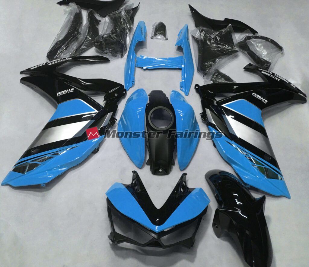 Yamaha R3 2014 - 2018 Light Blue Yamalube ABS fairings - custom motorcycle bodywork kit by Monster Fairings