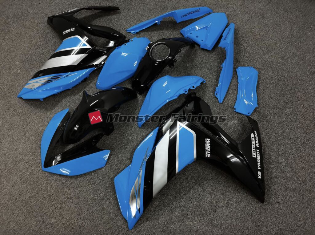 Light Blue Yamalube ABS fairings for Yamaha R3 2014 - 2018 - premium OEM fit kit by Monster Fairings