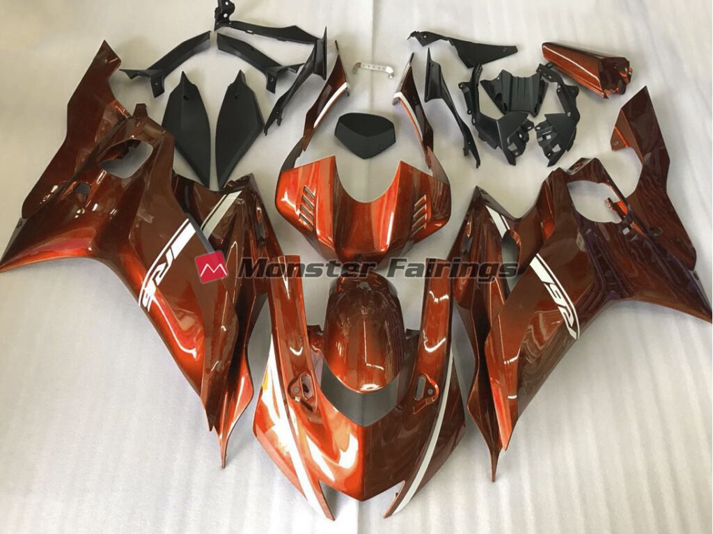Yamaha R6 2017 - 2022 Deep Orange ABS fairings - custom motorcycle bodywork kit by Monster Fairings