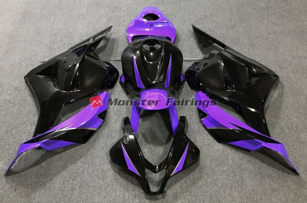 Honda CBR600RR 2009 - 2012 Gloss Purple Black ABS fairings - custom motorcycle bodywork kit by Monster Fairings