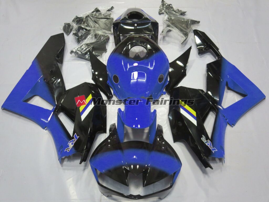 Honda CBR600RR 2013 - 2025 Gloss Blue Black Fade ABS fairings - custom motorcycle bodywork kit by Monster Fairings