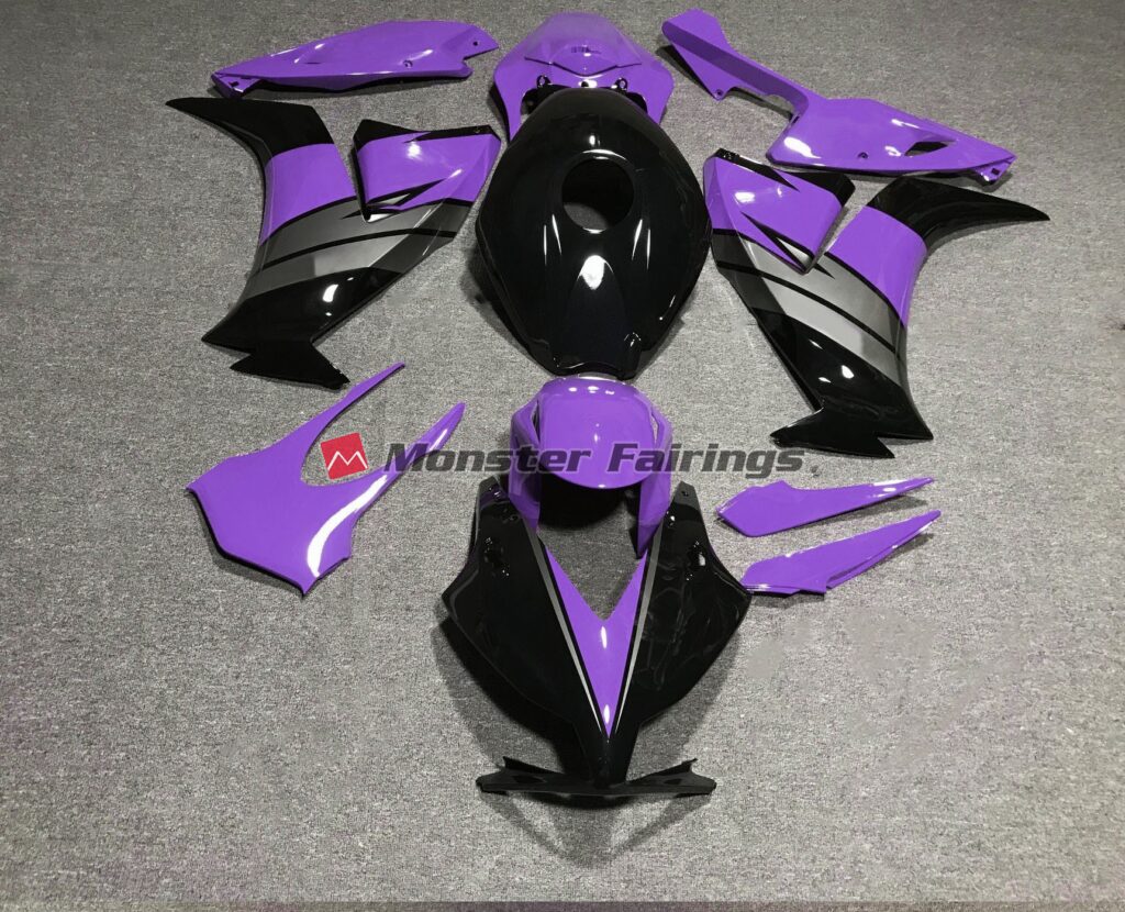 Honda CBR1000RR 2012 - 2016 Gloss Purple, Black, and Gray ABS fairings - custom motorcycle bodywork kit by Monster Fairings