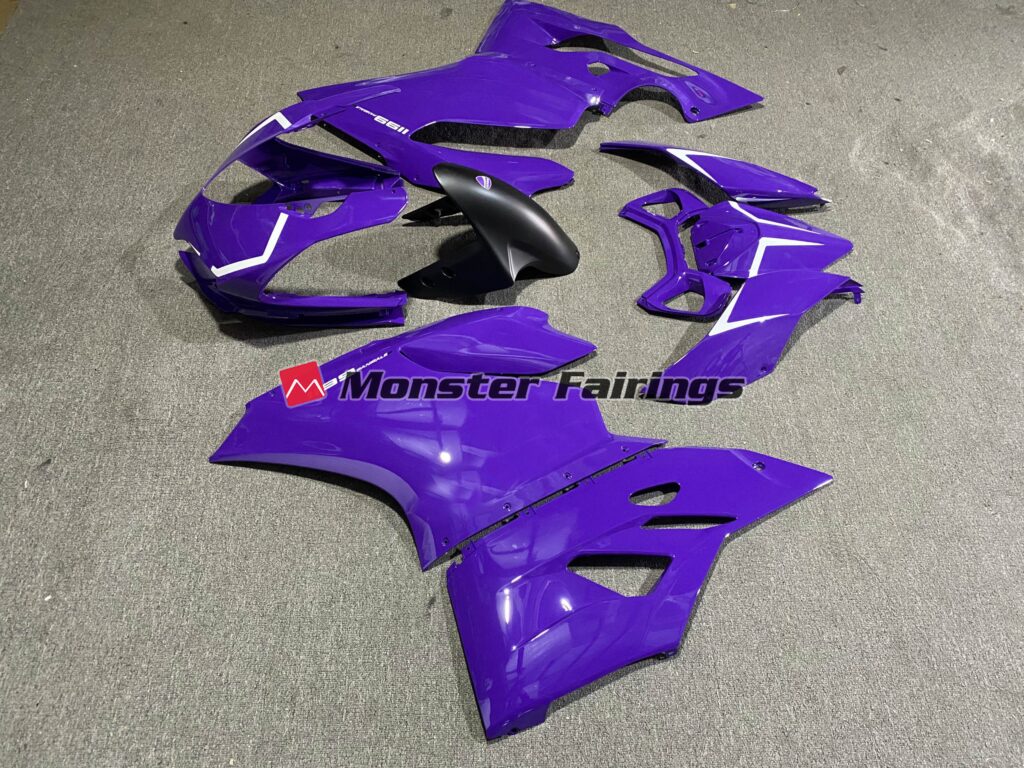 Gloss Purple White ABS fairings for Ducati 1199 - premium OEM fit kit by Monster Fairings