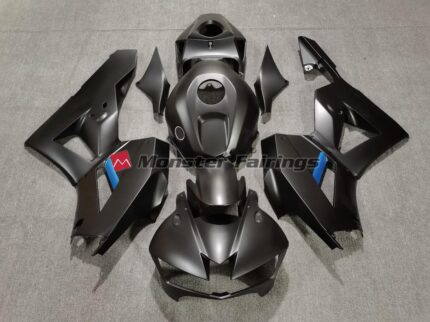 Honda CBR600RR 2013 - 2025 Matte Black Light Blue ABS fairings - custom motorcycle bodywork kit by Monster Fairings