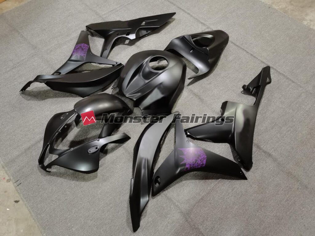 Matte Black Purple ABS fairings for Honda CBR600RR 2007 - 2008 - premium OEM fit kit by Monster Fairings