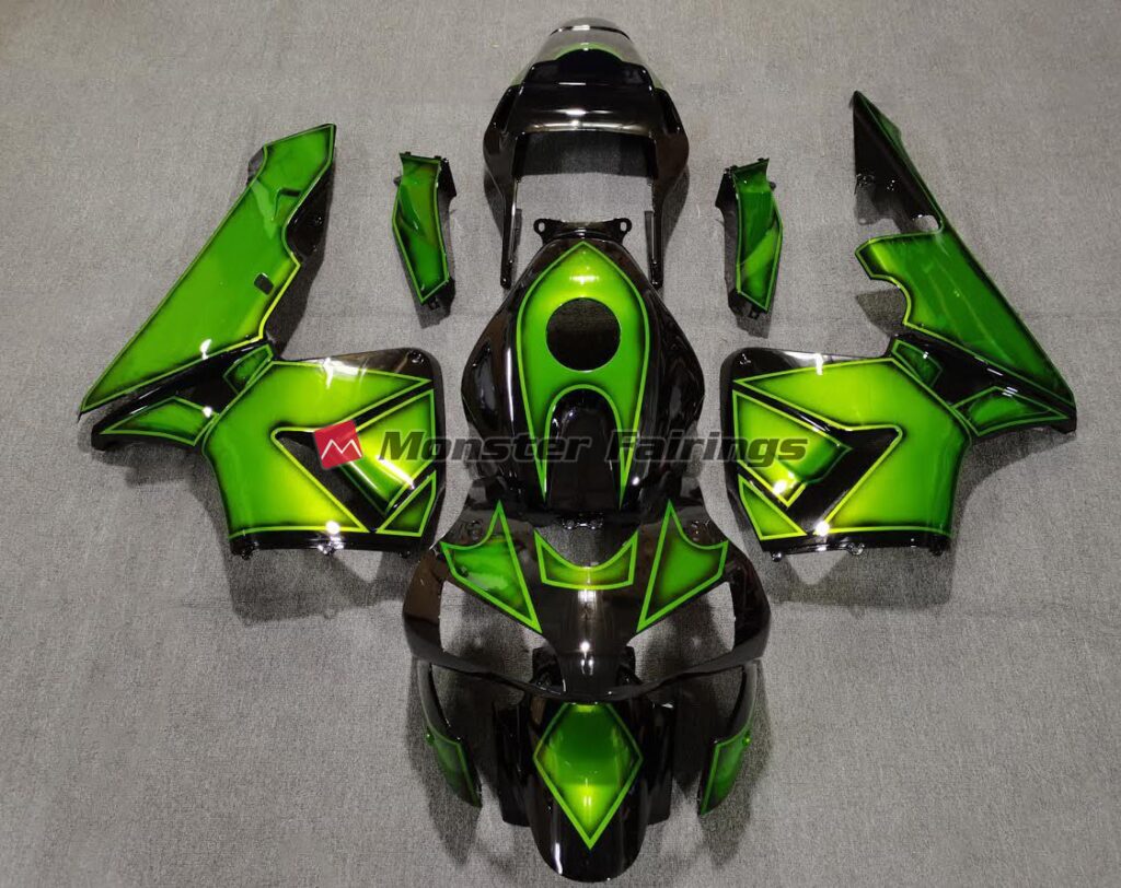 Honda CBR600RR 2003 - 2004 Special Design Green ABS fairings - custom motorcycle bodywork kit by Monster Fairings