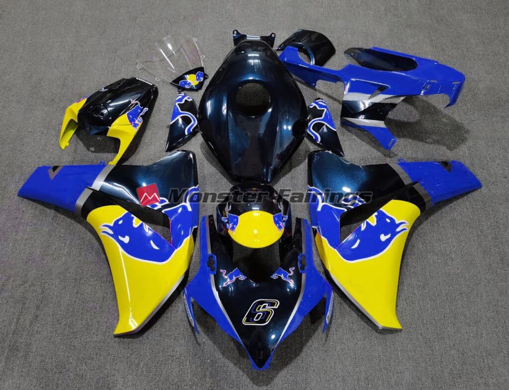 Honda CBR1000RR 2008 - 2011 Blue Bull ABS fairings - custom motorcycle bodywork kit by Monster Fairings