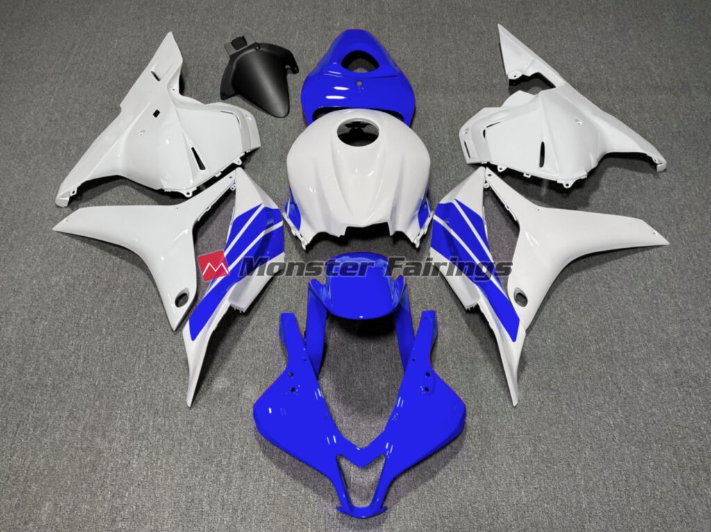 Honda CBR600RR 2009 - 2012 Dark Blue White Side Stripe ABS fairings - custom motorcycle bodywork kit by Monster Fairings