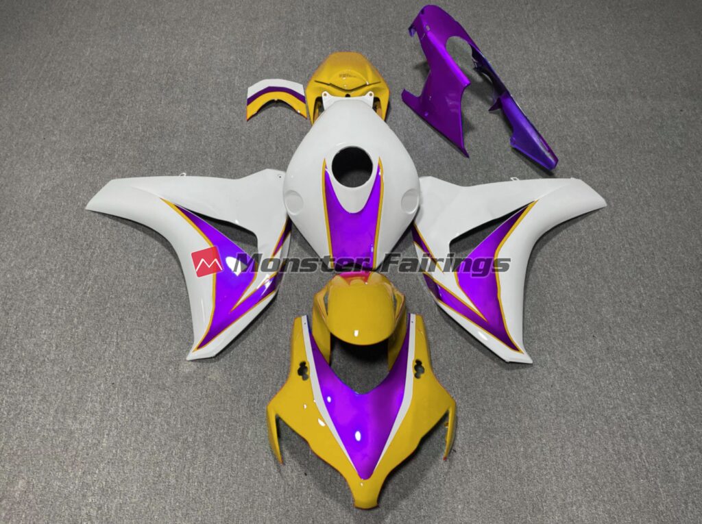 Honda CBR1000RR 2008 - 2011 Yellow Purple Gloss ABS fairings - custom motorcycle bodywork kit by Monster Fairings
