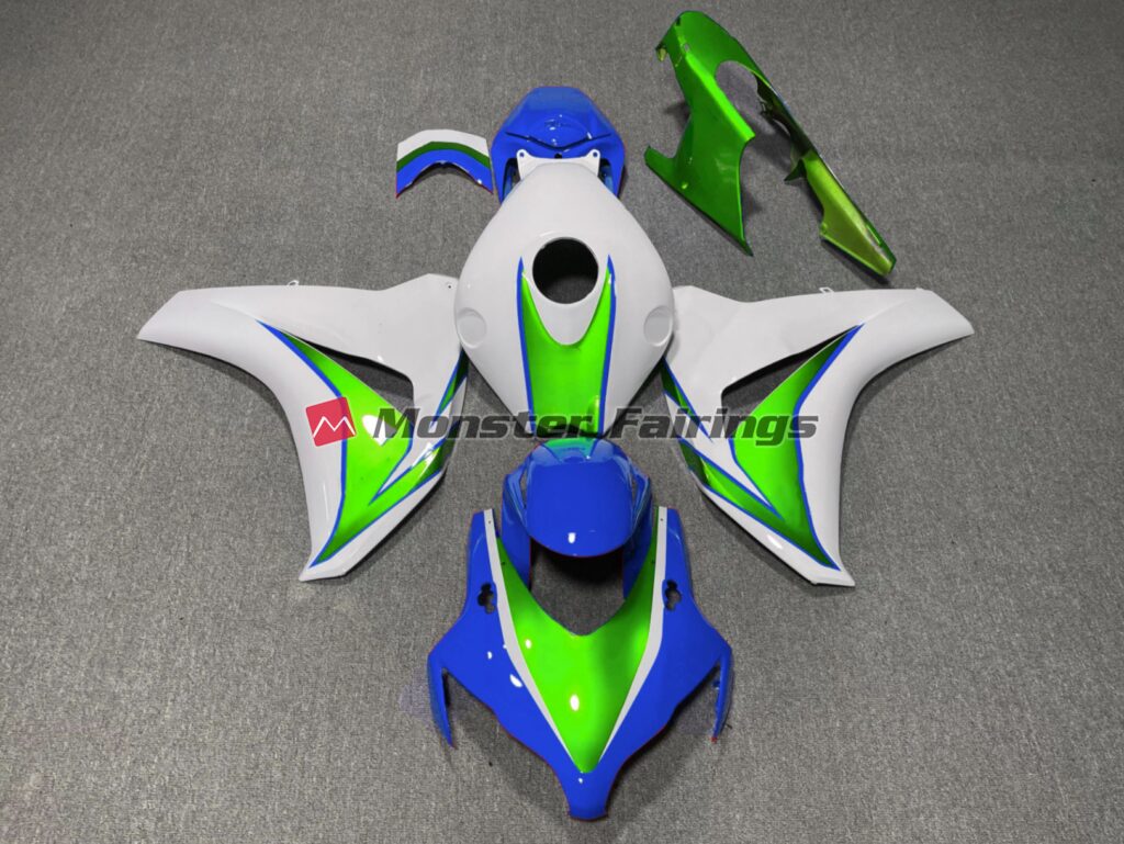 Honda CBR1000RR 2008 - 2011 Gloss Green Blue ABS fairings - custom motorcycle bodywork kit by Monster Fairings