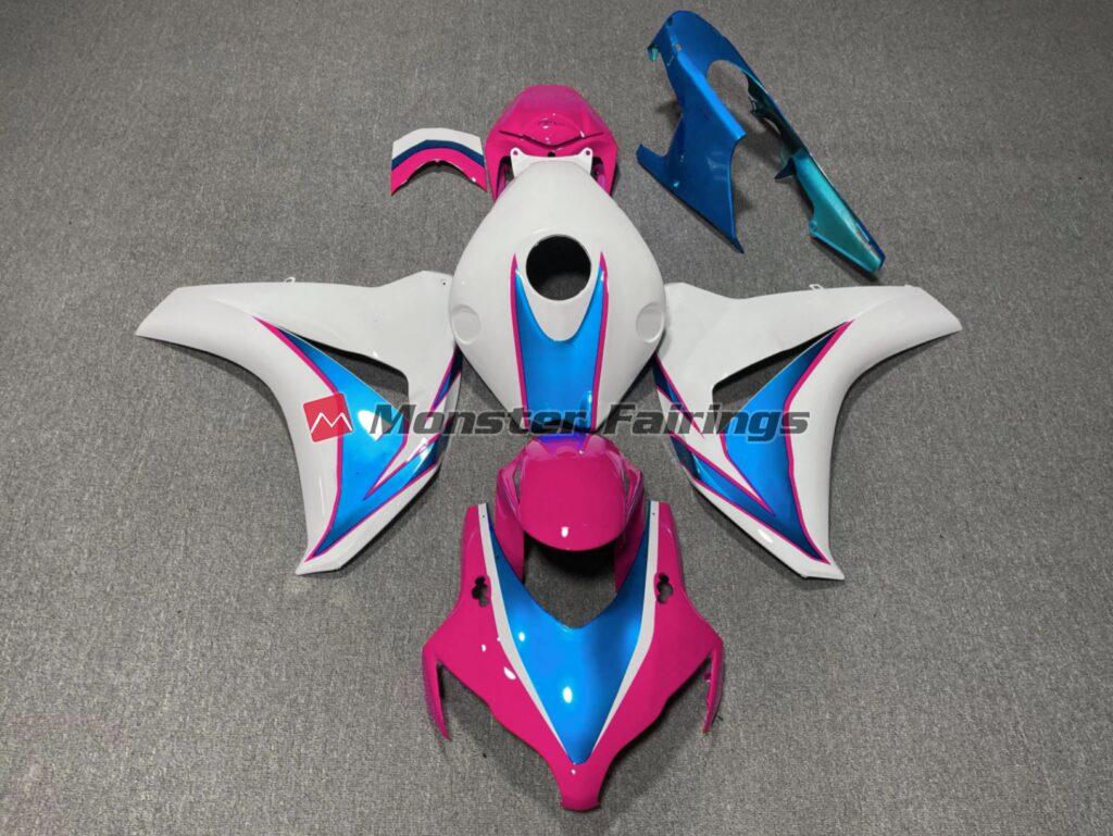 Honda CBR1000RR 2008 - 2011 Pink Blue Gloss ABS fairings - custom motorcycle bodywork kit by Monster Fairings
