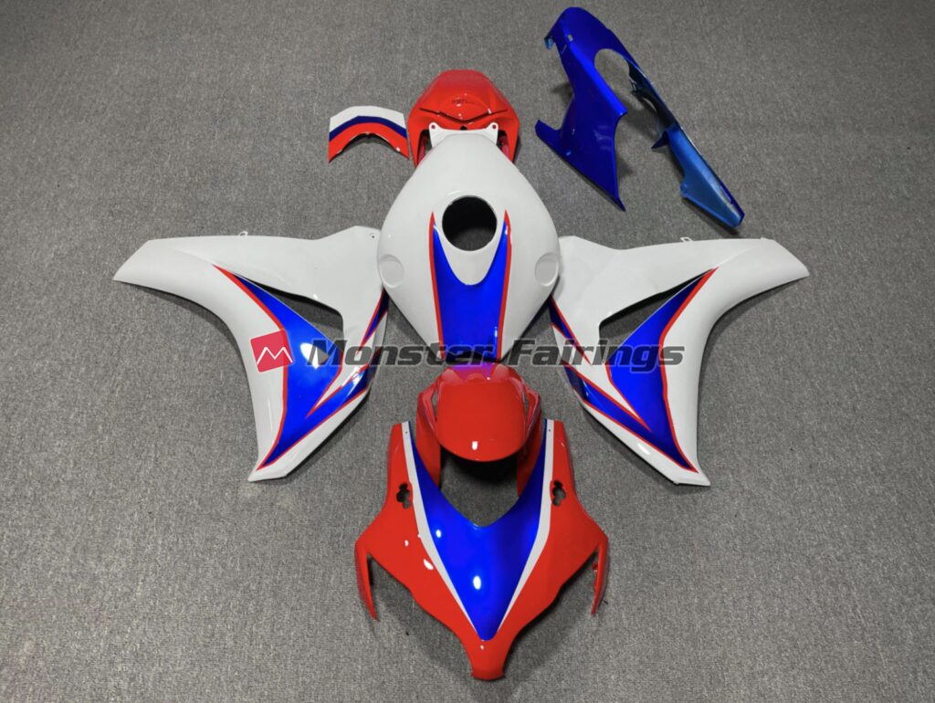 Honda CBR1000RR 2008 - 2011 Red Blue Gloss ABS fairings - custom motorcycle bodywork kit by Monster Fairings