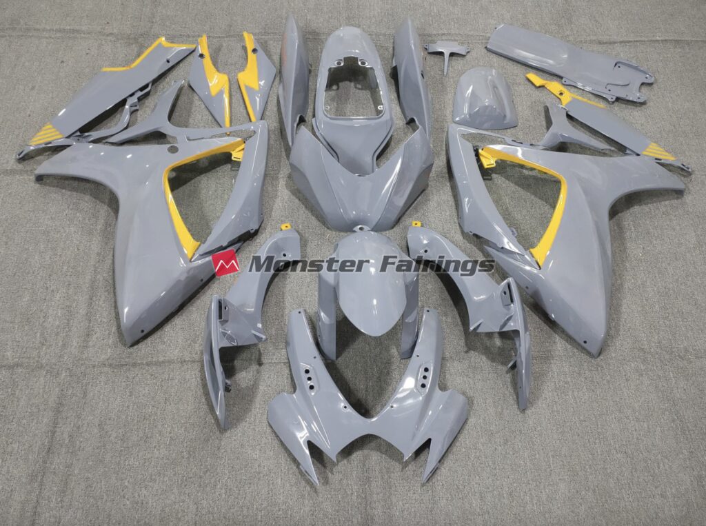 Suzuki GSXR 600 - 750 2006 - 2007 Nardo Yellow Trim ABS fairings - custom motorcycle bodywork kit by Monster Fairings