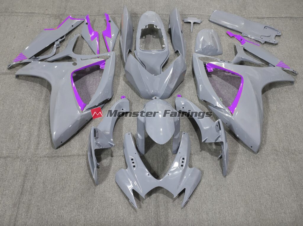 Suzuki GSXR 600 - 750 2006 - 2007 Nardo Purple Trim ABS fairings - custom motorcycle bodywork kit by Monster Fairings