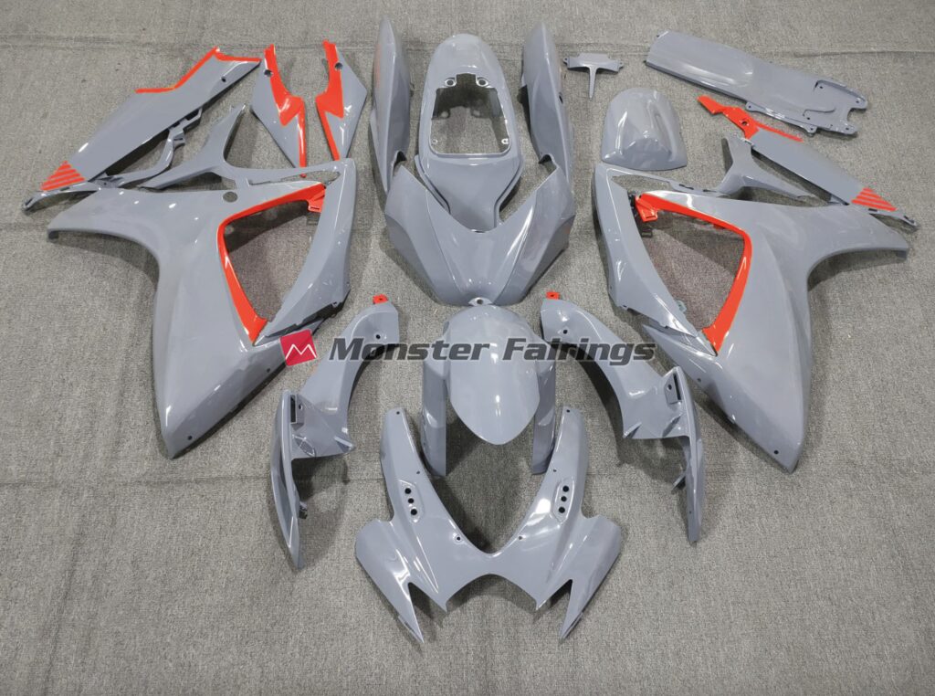 Suzuki GSXR 600 - 750 2006 - 2007 Nardo Red Trim ABS fairings - custom motorcycle bodywork kit by Monster Fairings