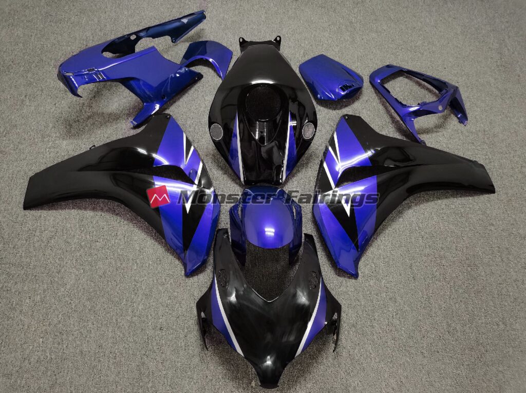 Honda CBR1000RR 2008 - 2011 Blue Black ABS fairings - custom motorcycle bodywork kit by Monster Fairings
