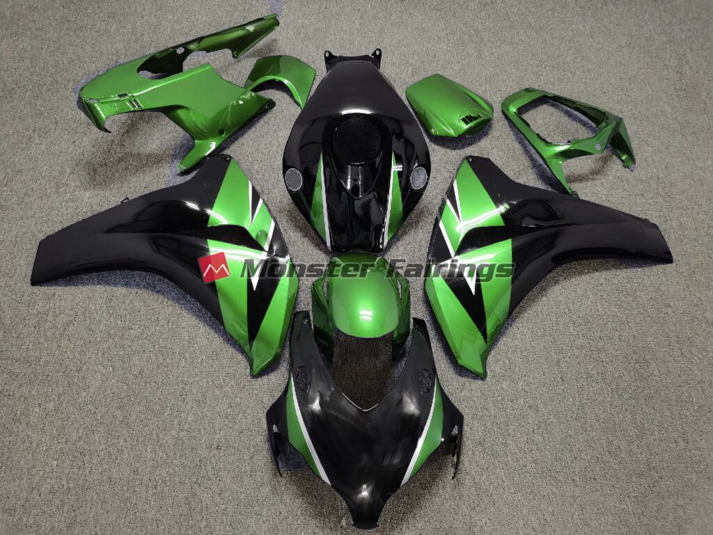 Honda CBR1000RR 2008 - 2011 Green Black ABS fairings - custom motorcycle bodywork kit by Monster Fairings