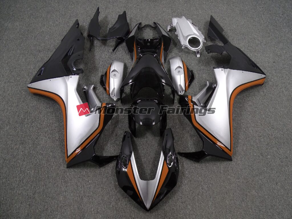 Honda CBR1000RR 2017 - 2025 Silver Black Orange ABS fairings - custom motorcycle bodywork kit by Monster Fairings
