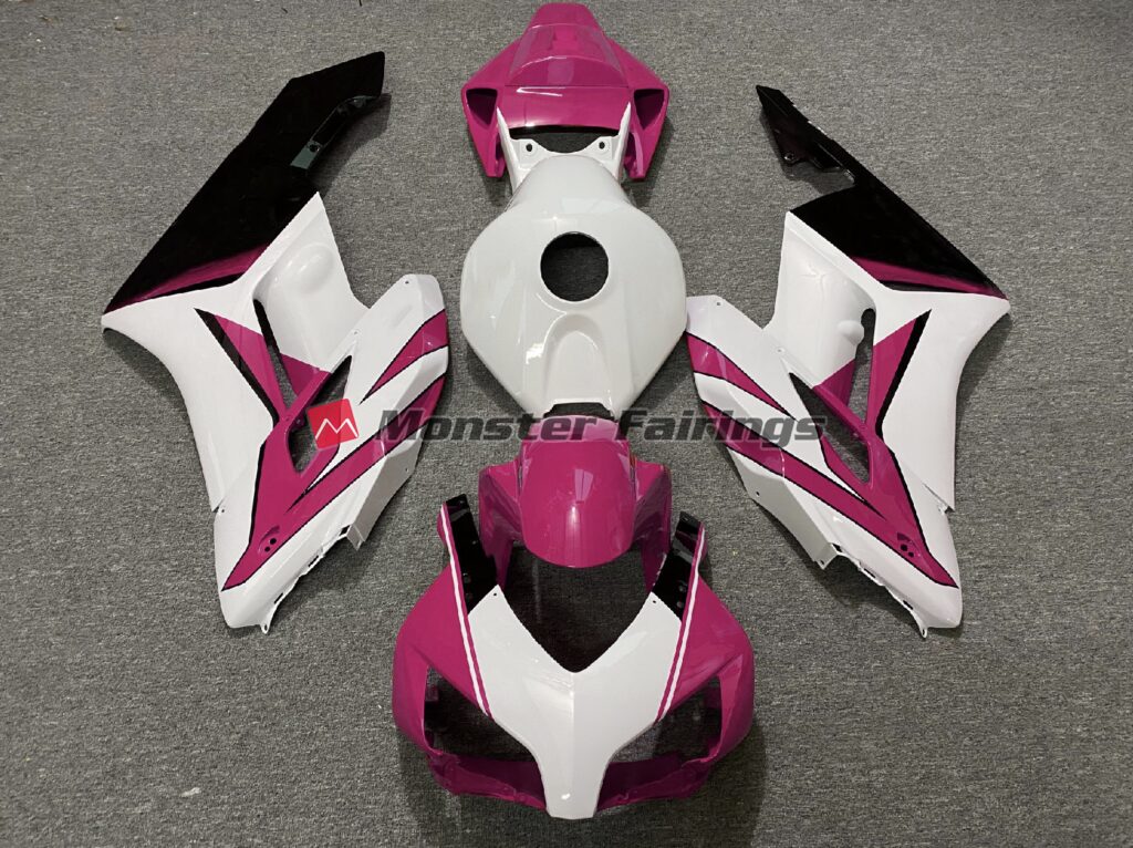 Honda CBR1000RR 2004 - 2005 Pink White Black Gloss ABS fairings - custom motorcycle bodywork kit by Monster Fairings