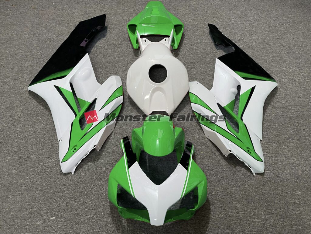 Honda CBR1000RR 2004 - 2005 Green White Black Gloss ABS fairings - custom motorcycle bodywork kit by Monster Fairings