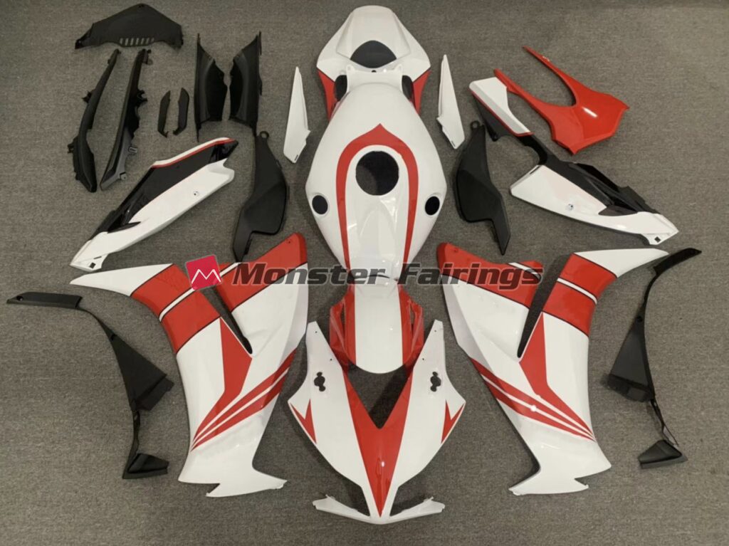 Honda CBR1000RR 2012 - 2016 Gloss Red White ABS fairings - custom motorcycle bodywork kit by Monster Fairings