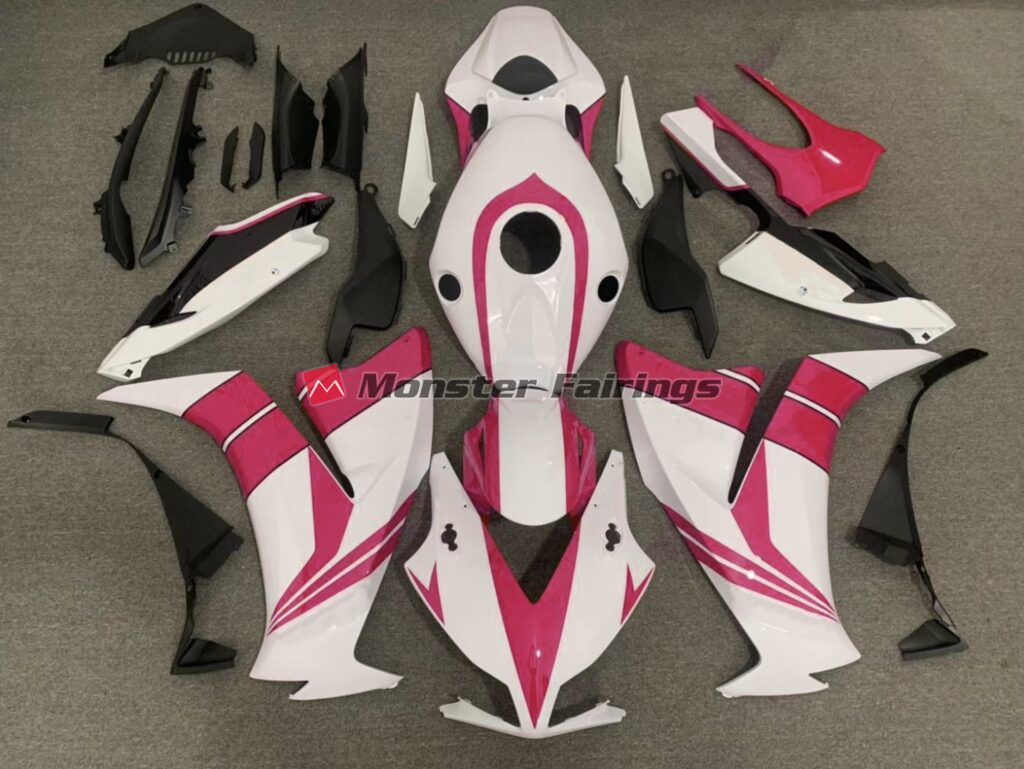 Honda CBR1000RR 2012 - 2016 Gloss Pink White ABS fairings - custom motorcycle bodywork kit by Monster Fairings