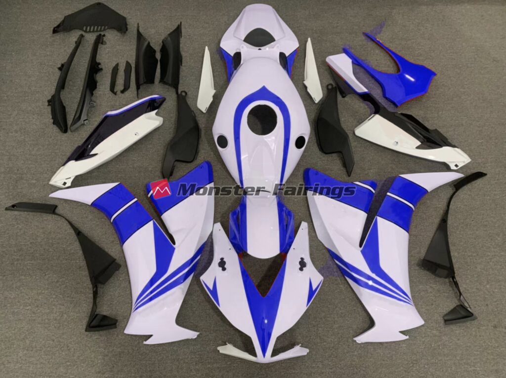 Honda CBR1000RR 2012 - 2016 Gloss Blue White ABS fairings - custom motorcycle bodywork kit by Monster Fairings
