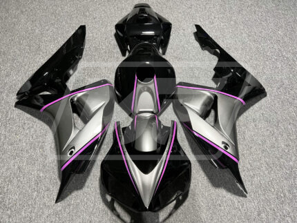 Honda CBR1000RR 2006-2007 Silver Pink Pin Stripe ABS Fairings | Monster Fairings