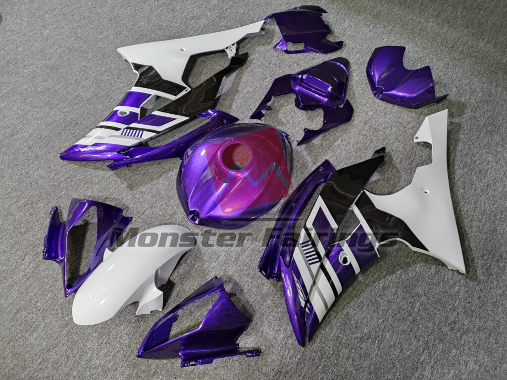 Purple Black White OEM Style ABS fairings for Yamaha R6 2008 - 2016 - premium OEM fit kit by Monster Fairings