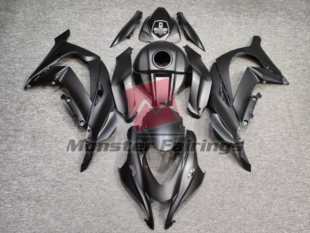 Kawasaki ZX10R 2016 - 2020 Matte Black ABS fairings - custom motorcycle bodywork kit by Monster Fairings