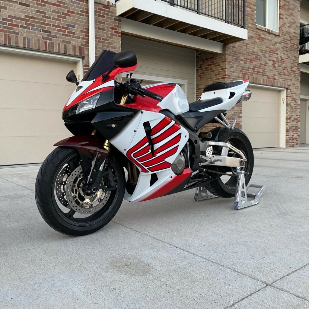 Honda CBR600RR 2005 - 2006 ABS fairings, Gloss Orange & White Black - high - quality motorcycle kit by Monster Fairings