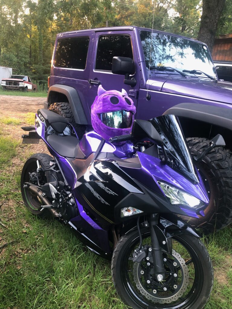 Monster Fairings ABS fairing kit for Kawasaki Ninja 400 2018 - 2024 Gloss Purple & Black Gold - precise OEM fit