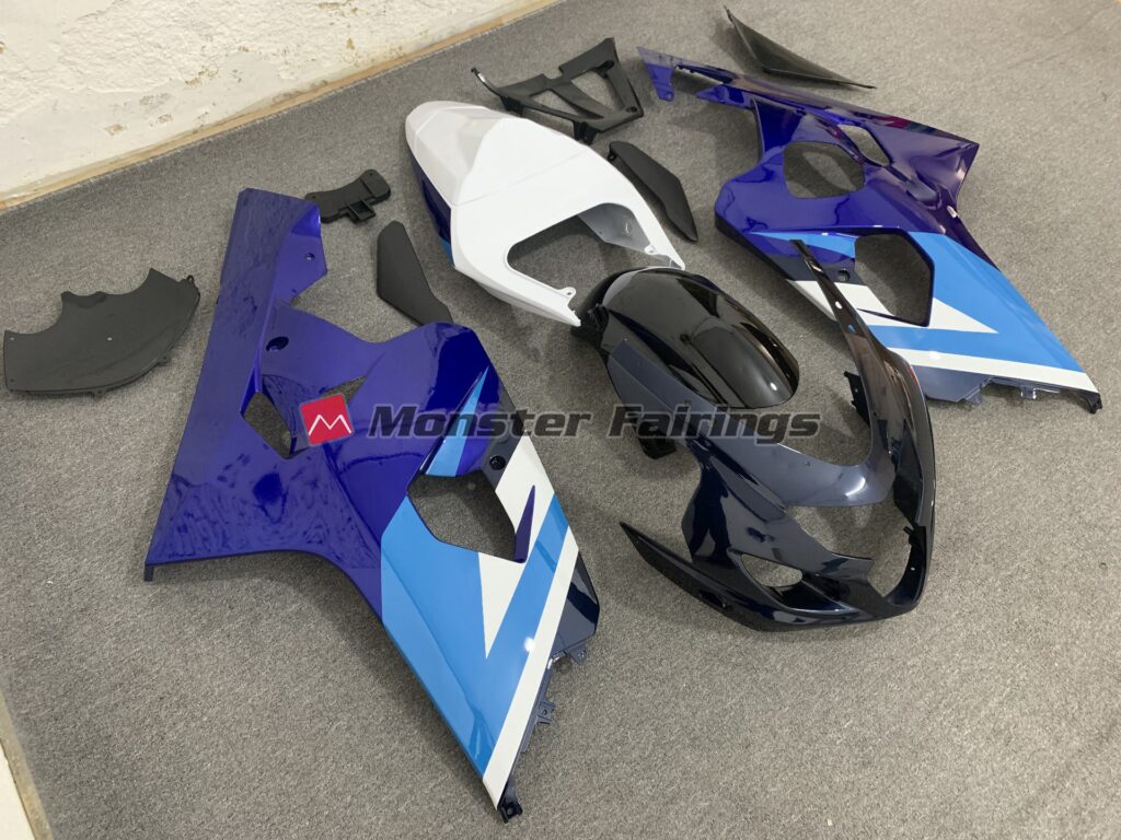 Suzuki GSXR custom ABS fairings 2004 - 2005 in Blues - durable replacement kit, Monster Fairings