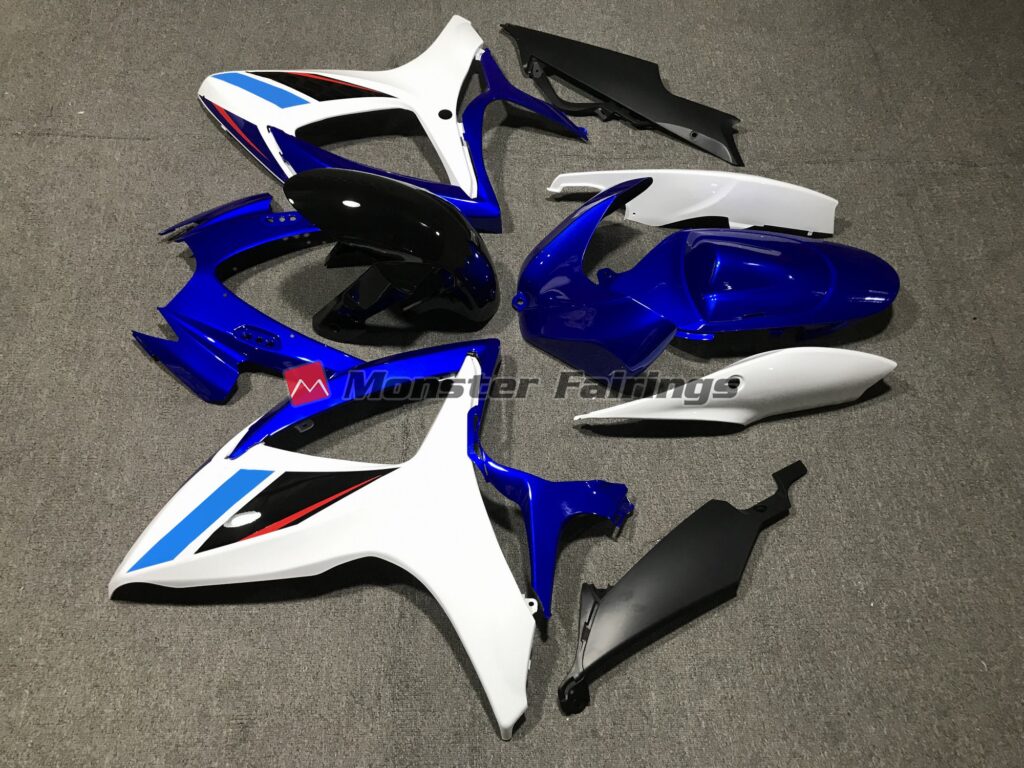 Monster Fairings ABS fairing kit for Suzuki GSXR 600 - 750 2006 - 2007 - Blue White and Black, precise OEM fit